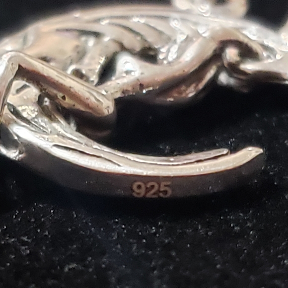 Lady Riding Moon Pendant Necklace ~ 925 Sterling Silver - Picture 9 of 13